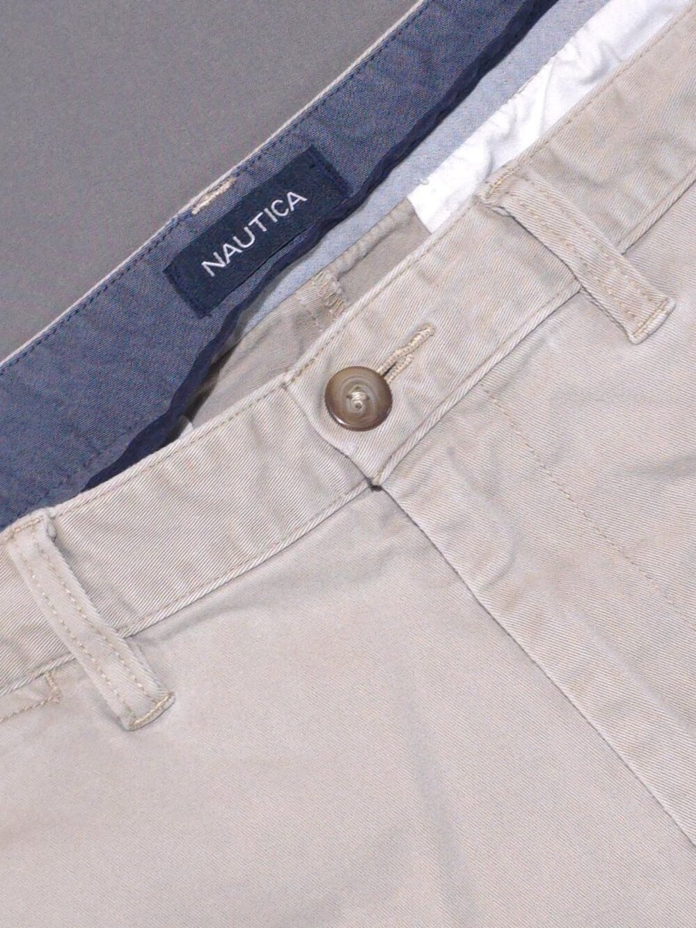 Nautica The Deck Pant Mens 34x29 Khaki Classic Fit Stretch Chino Pants